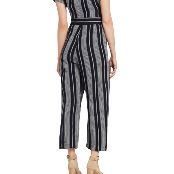 RAILS Striped Angela Wide Leg Jumpsuit in Navy Stripe Size Large - Picture 12 of 16